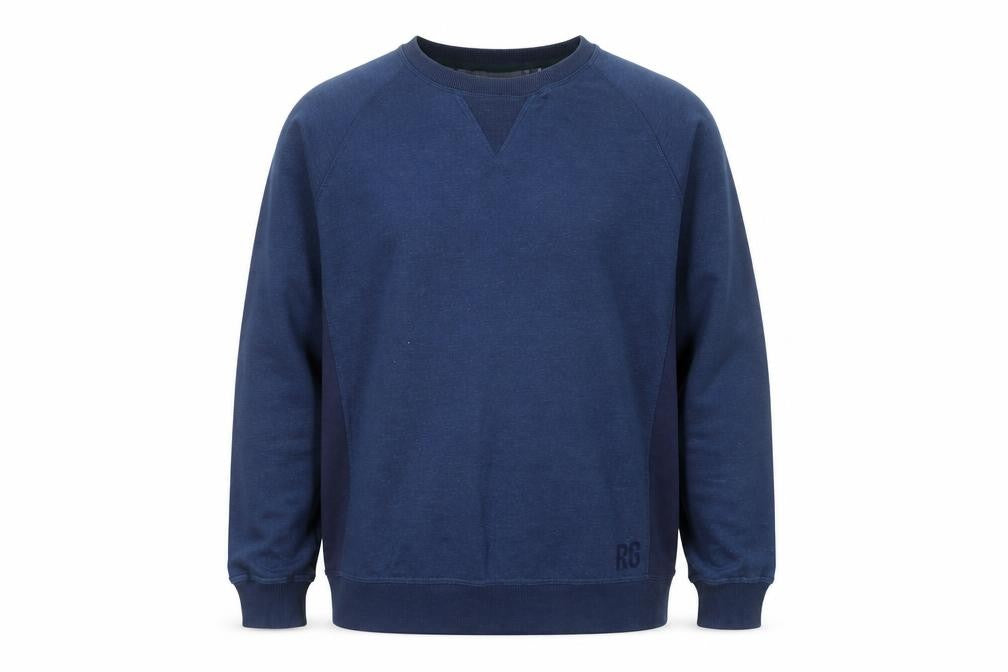 Front view of Racing Green Men's Blue XL Pullover Sweatshirt Cotton Blend