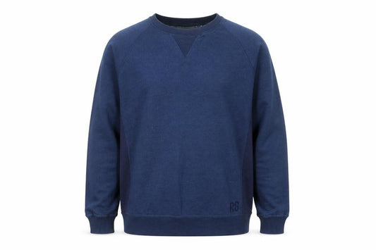 Front view of Racing Green Men's Blue XL Pullover Sweatshirt Cotton Blend
