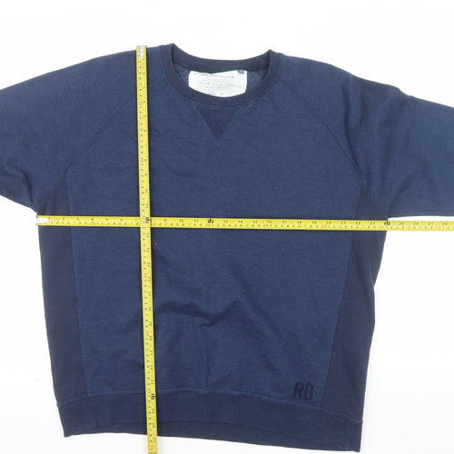 Racing Green Men's Blue XL Pullover Sweatshirt Cotton Blend