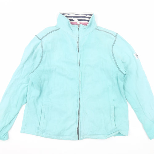 Lazy Jacks Women’s Aqua Blue Full Zip Sweatshirt XL Cotton