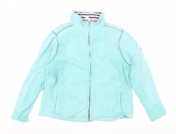 Lazy Jacks Women’s Aqua Blue Full Zip Sweatshirt XL Cotton