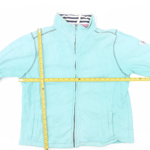 Lazy Jacks Women’s Aqua Blue Full Zip Sweatshirt XL Cotton