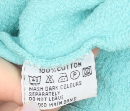 Lazy Jacks Women’s Aqua Blue Full Zip Sweatshirt XL Cotton