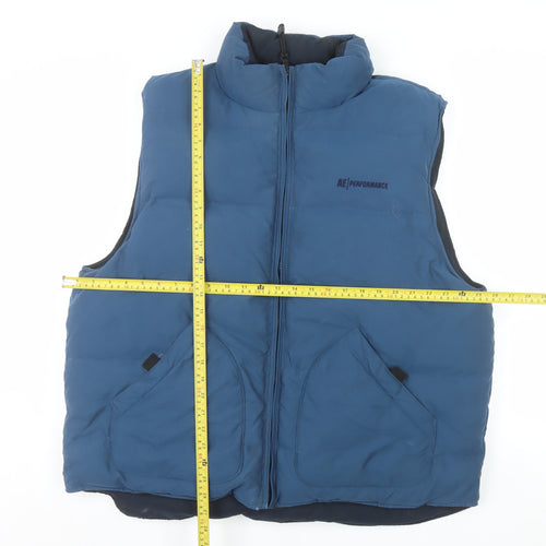 AE Performance Men's Blue XL Padded Bodywarmer Waistcoat