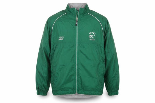 Reebok Men’s Green Windbreaker Jacket Size M UPEI Soccer Full Zip