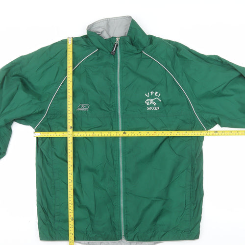 Reebok Men’s Green Windbreaker Jacket Size M UPEI Soccer Full Zip