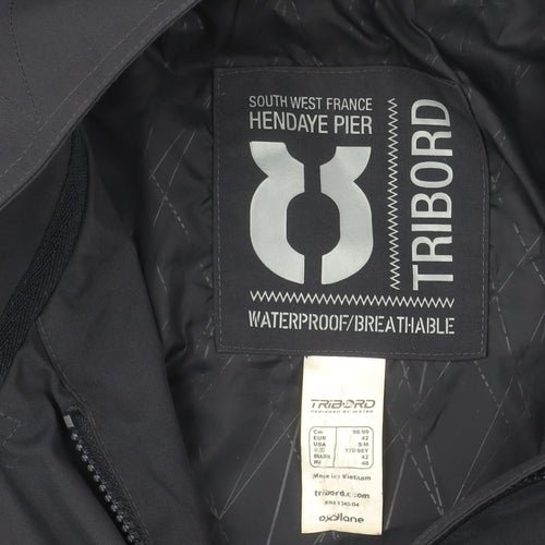 Tribord Women's Black Waterproof Pea Coat Hooded Size 14
