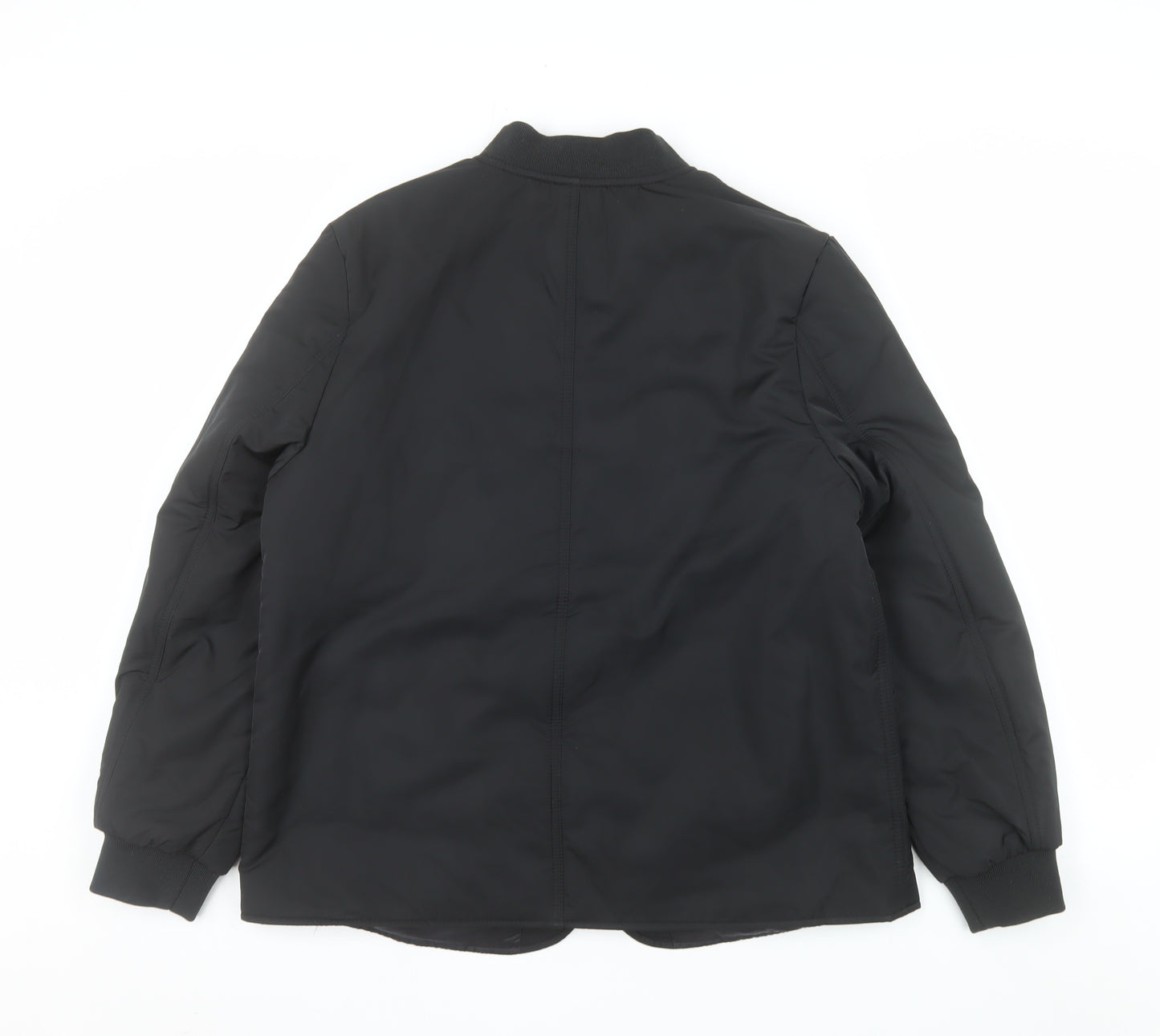 Marks and Spencer Women's Black Size 12 Bomber Jacket Shower Resistant