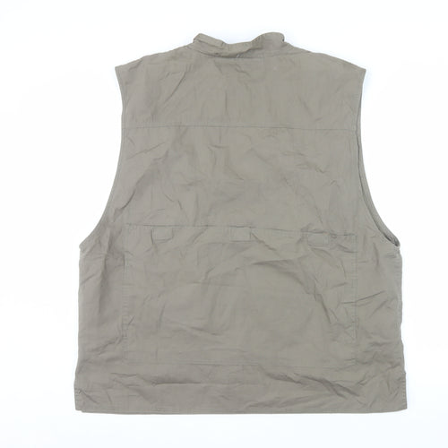 Sportif Men’s Brown Cotton Fishing Waistcoat L with Multiple Pockets