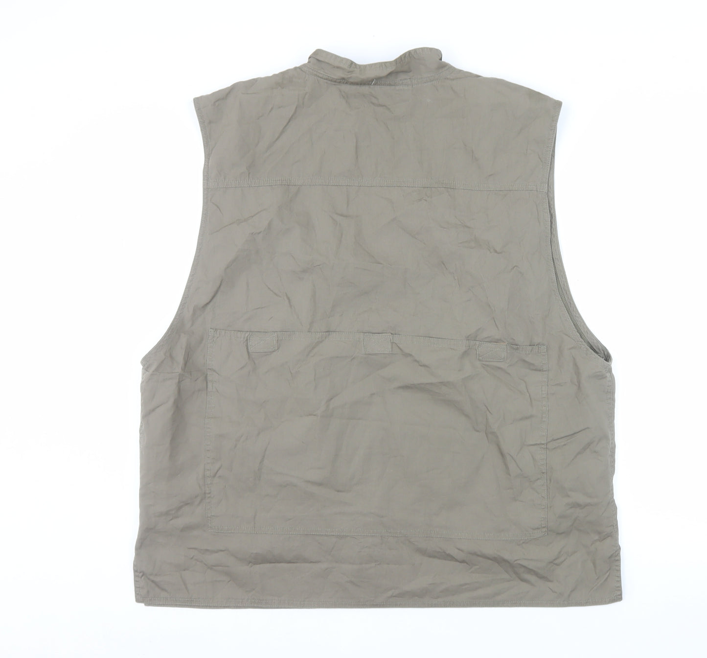 Sportif Men’s Brown Cotton Fishing Waistcoat L with Multiple Pockets