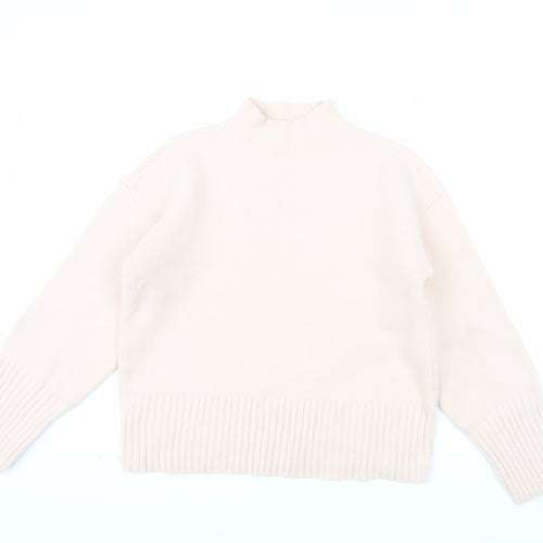 Marks and Spencer Women’s Ivory Mock Neck Knit Jumper Size M