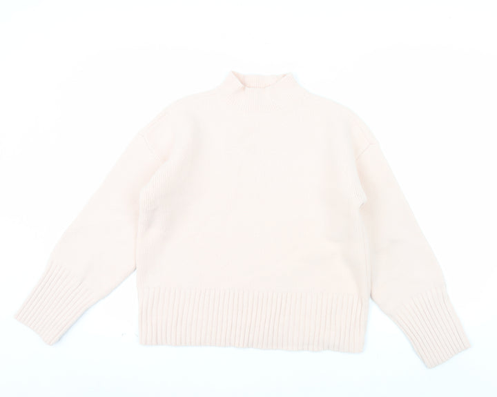 Marks and Spencer Women’s Ivory Mock Neck Knit Jumper Size M