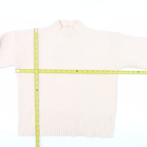 Marks and Spencer Women’s Ivory Mock Neck Knit Jumper Size M