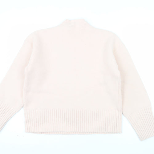 Marks and Spencer Women’s Ivory Mock Neck Knit Jumper Size M
