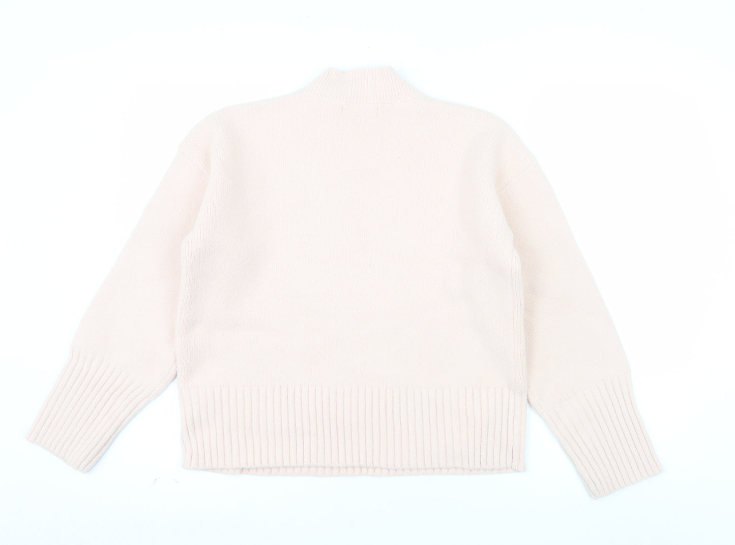 Marks and Spencer Women’s Ivory Mock Neck Knit Jumper Size M