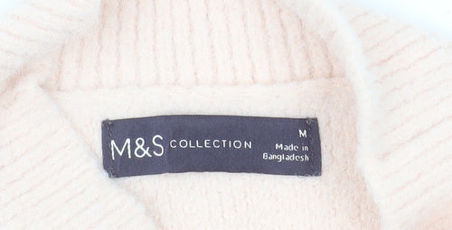 Marks and Spencer Women’s Ivory Mock Neck Knit Jumper Size M