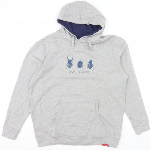 Eden Project Men's Grey XL Pullover Hoodie 'Don't Bug Me' Graphic