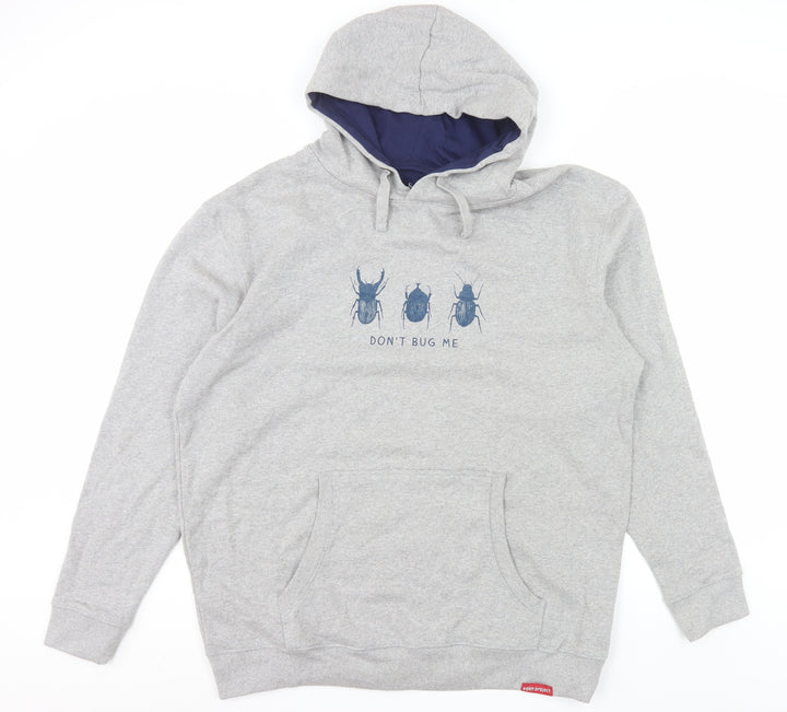 Eden Project Men's Grey XL Pullover Hoodie 'Don't Bug Me' Graphic