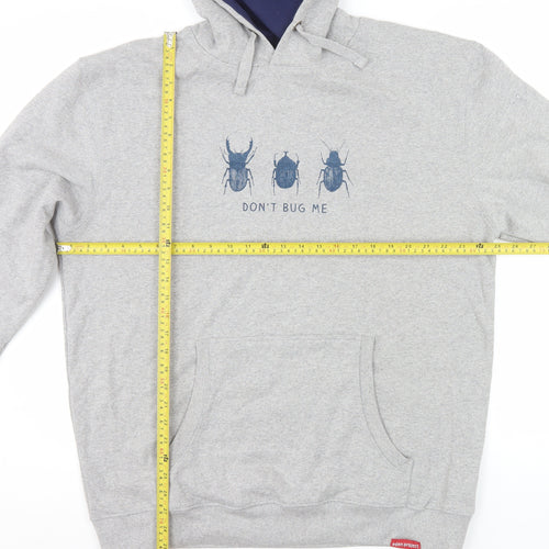 Eden Project Men's Grey XL Pullover Hoodie 'Don't Bug Me' Graphic