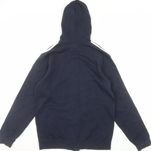 Adidas Men's Blue Full Zip Hoodie M Classic Sports Style