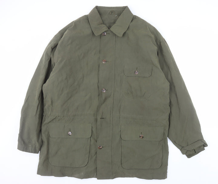 Trader Bay Men's Green L Military Style Lined Jacket Workwear Outdoor