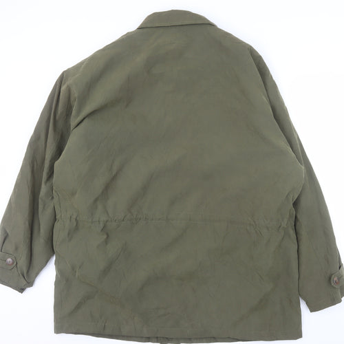 Trader Bay Men's Green L Military Style Lined Jacket Workwear Outdoor