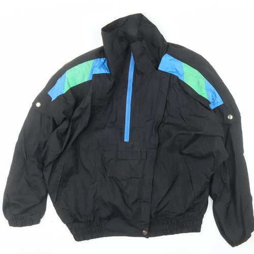Kaotic by Andy Johns Men's Black M 90s Windbreaker Nylon Jacket