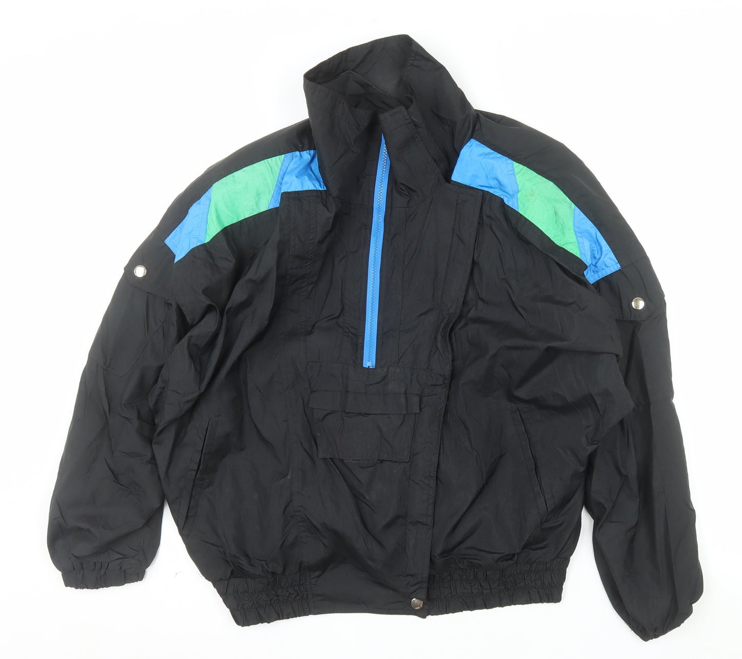 Kaotic by Andy Johns Men's Black M 90s Windbreaker Nylon Jacket