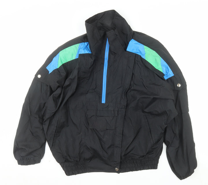 Kaotic by Andy Johns Men's Black M 90s Windbreaker Nylon Jacket