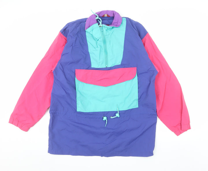 American Eagle Outfitters Women’s Multicoloured Nylon 90s Anorak Jacket Size S