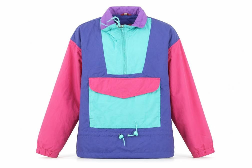 Front view of American Eagle Outfitters Women’s Multicoloured Nylon 90s Anorak Jacket, size S