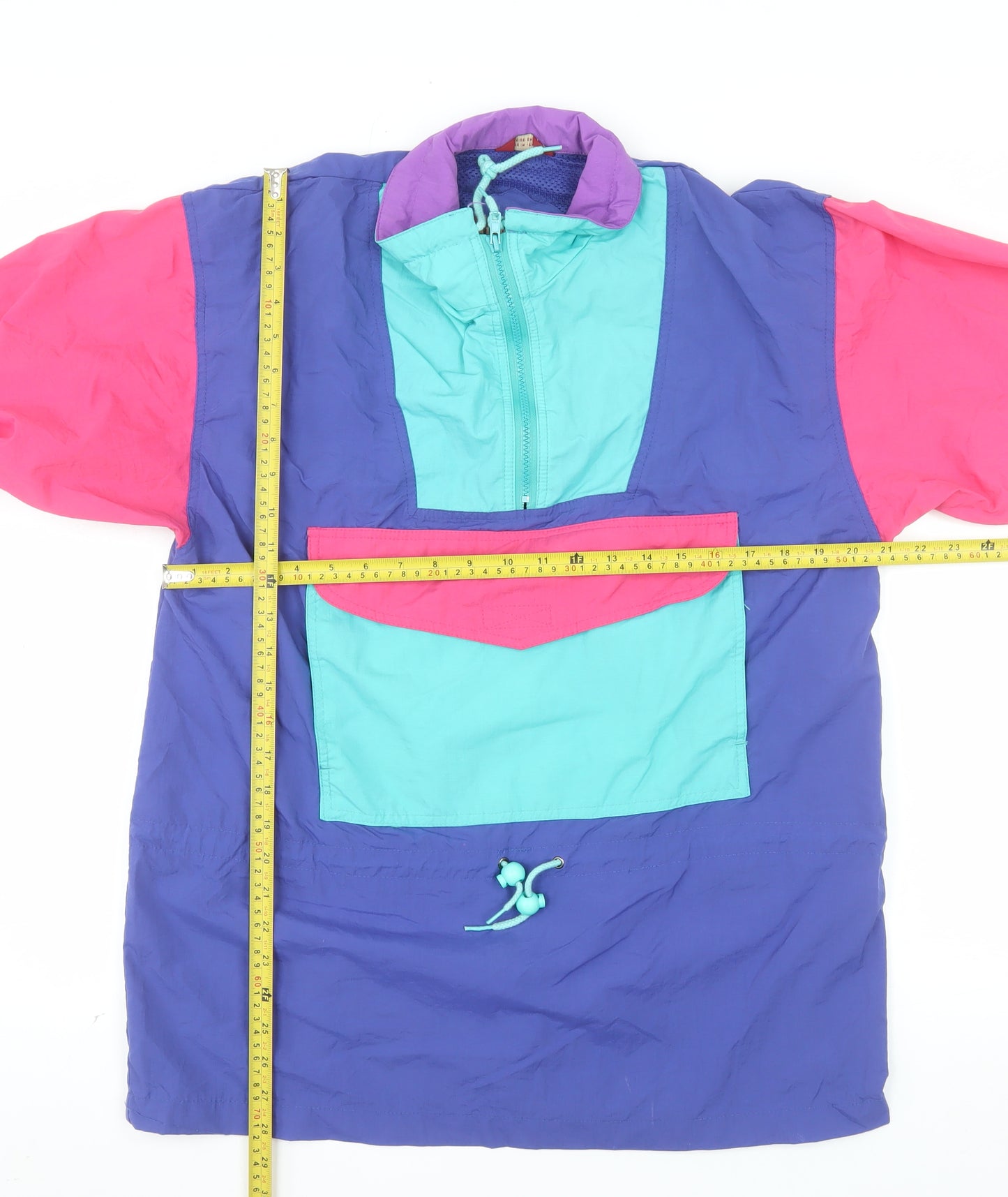 American Eagle Outfitters Women’s Multicoloured Nylon 90s Anorak Jacket Size S