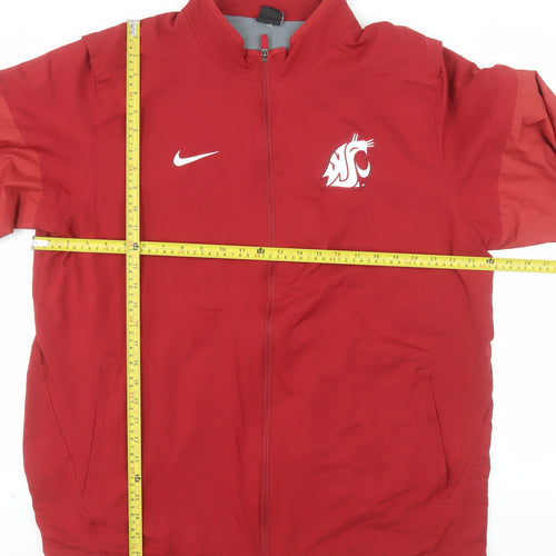 Nike Men's Red Dri-Fit XL Track Jacket Full Zip Breathable Sportswear