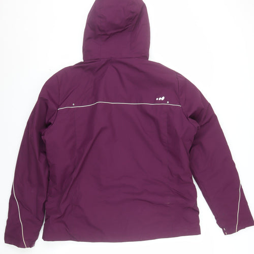 Wedze Women's Purple XL Ski Jacket Waterproof Hooded Winter Coat