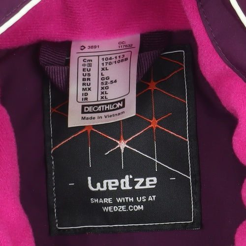 Wedze Women's Purple XL Ski Jacket Waterproof Hooded Winter Coat