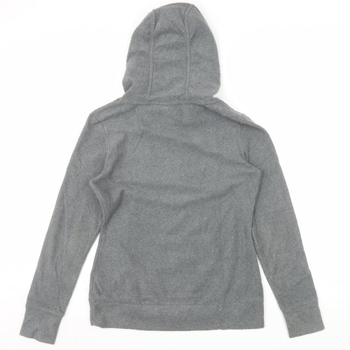 Bench Women Grey Pullover Hoodie Medium Polyester Logo Design