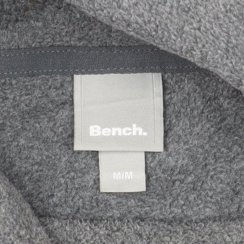 Bench Women Grey Pullover Hoodie Medium Polyester Logo Design