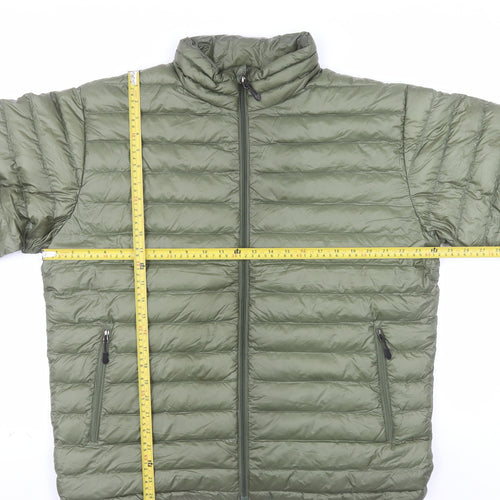Kirkland Signature Men's Green Nylon Down Puffer Jacket L