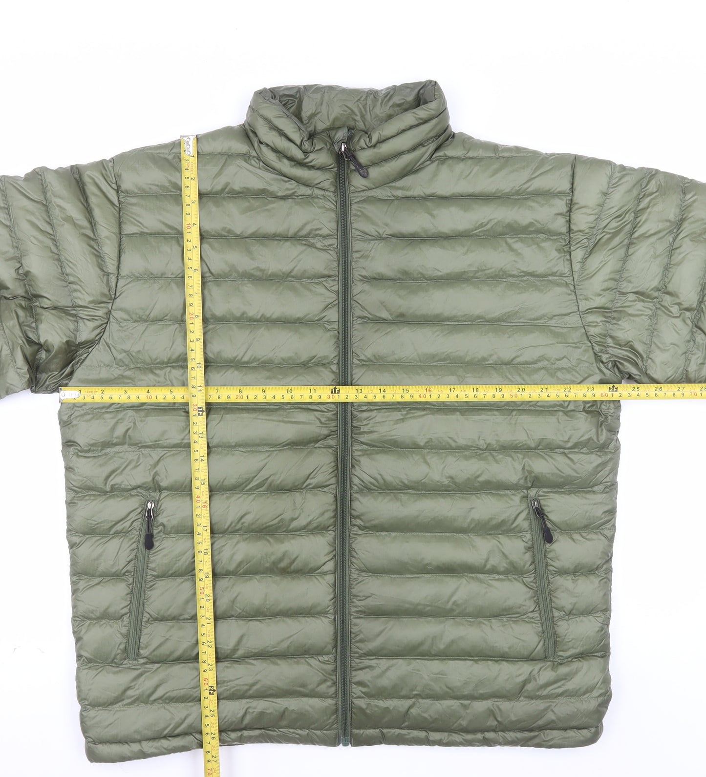 Kirkland Signature Men's Green Nylon Down Puffer Jacket L