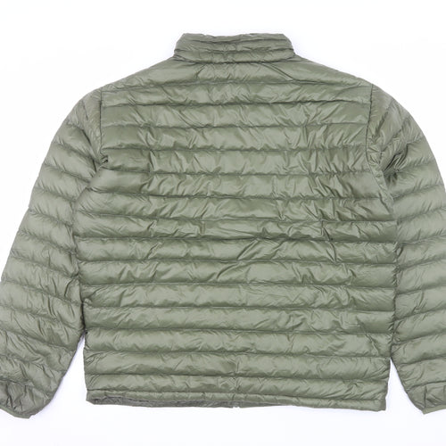 Kirkland Signature Men's Green Nylon Down Puffer Jacket L