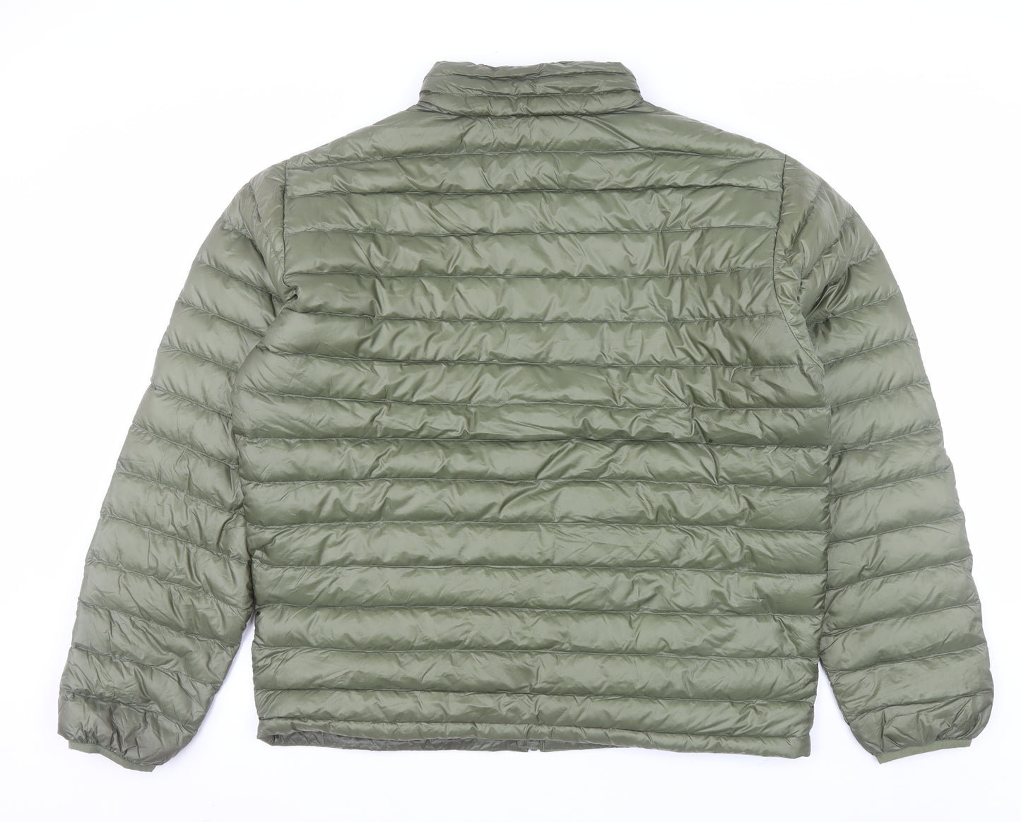 Kirkland Signature Men's Green Nylon Down Puffer Jacket L