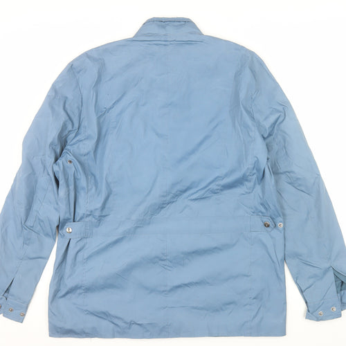 Alvaro Moreno Men's Blue Military Style Jacket Size L Polyester