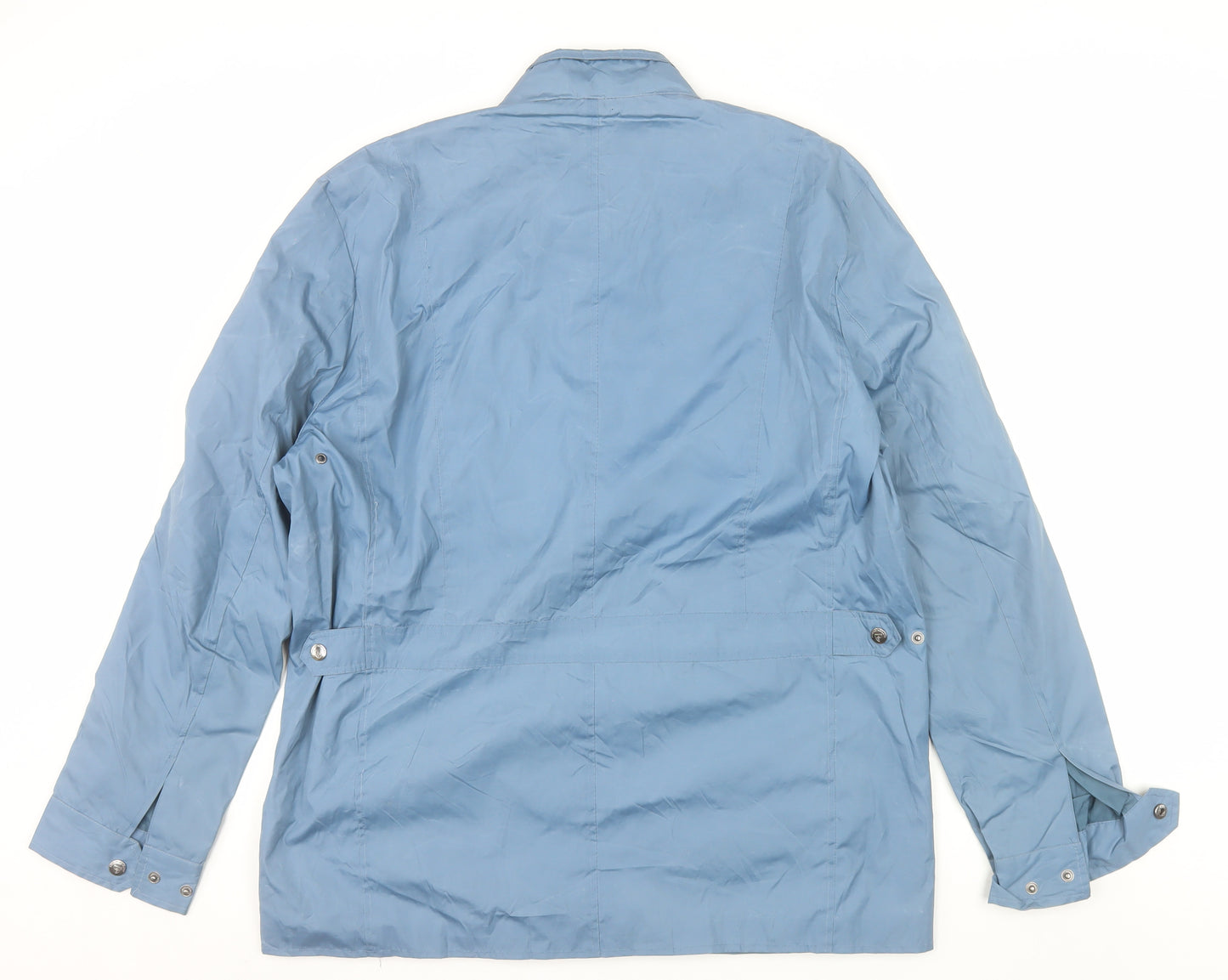 Alvaro Moreno Men's Blue Military Style Jacket Size L Polyester
