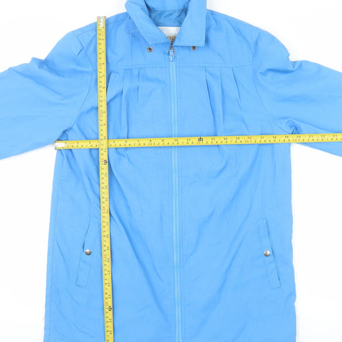 London Fog Women Blue Rain Coat Size 6 Mid-Length Waterproof