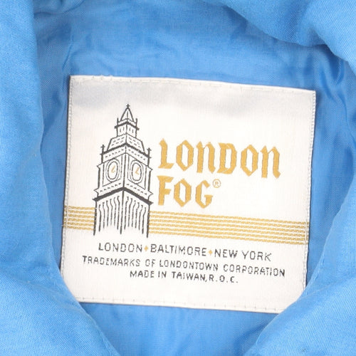 London Fog Women Blue Rain Coat Size 6 Mid-Length Waterproof
