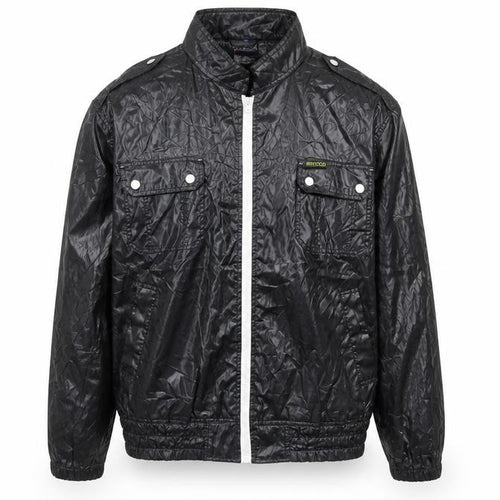 Mecca Men's Black Bomber Jacket L Stand-Up Collar Full Zip