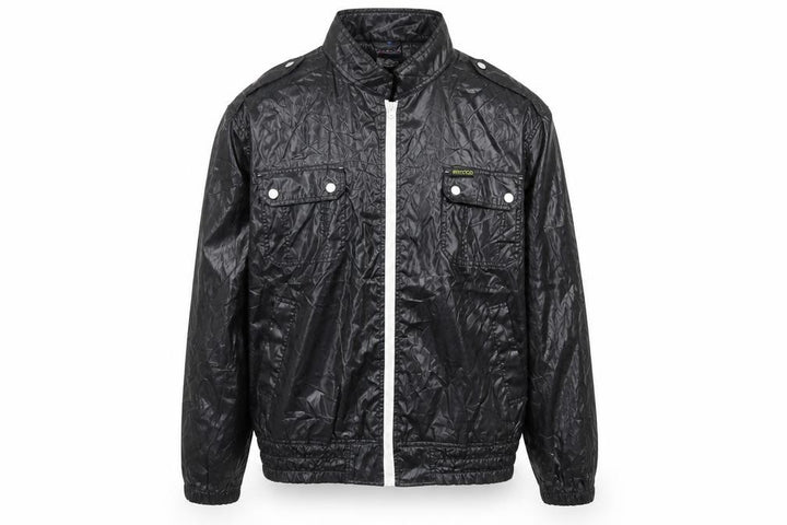 Mecca Men's Black Bomber Jacket L Stand-Up Collar Full Zip