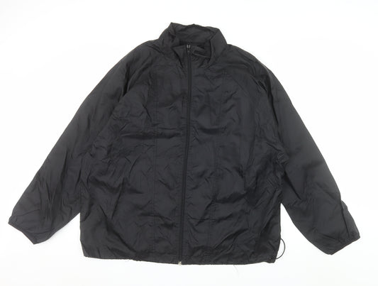Healthy Attitude Men's Black XL Windbreaker Nylon Jacket