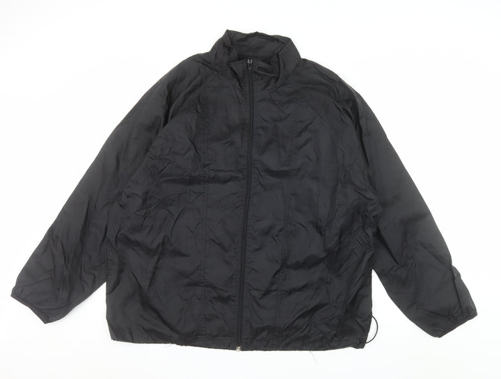 Healthy Attitude Men's Black XL Windbreaker Nylon Jacket