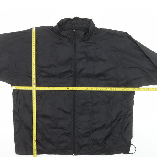 Healthy Attitude Men's Black XL Windbreaker Nylon Jacket